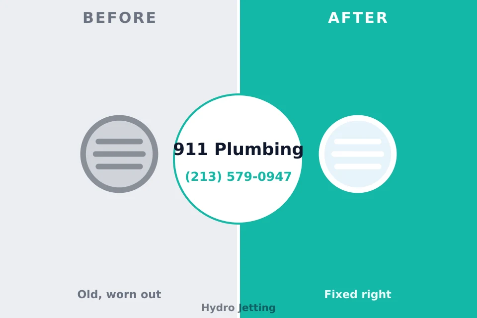 Before and after: plumbing repair Park Center, CO